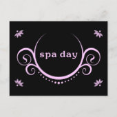 spa day party uitnodiging briefkaart (Voorkant)