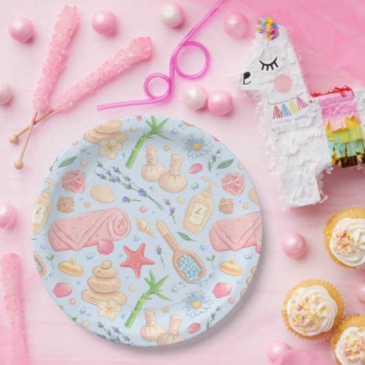 Spa Day Tiener Verjaardagsfeest Papieren Bordje (Feest)