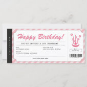 Spa Day Treatment Pink Gift Voucher Certificate (Voorkant)