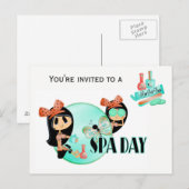 Spa Day Uitnodiging Briefkaart (Voorkant / Achterkant)