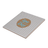 Spa Day Vertical Tan Chain Blue Diamond Tegel Tegeltje (Zijkant)