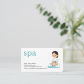 spa diensten bewerkbare visitekaartje (Staand voorkant)