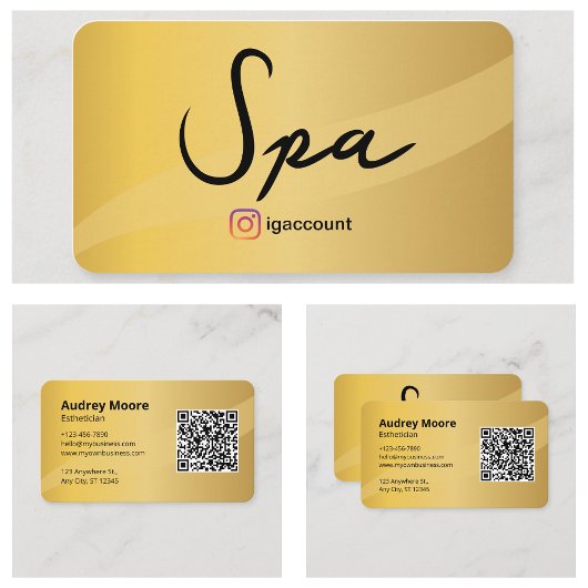 Spa Diensten Esthetician Visitekaartje