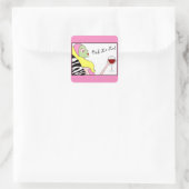 Spa Diva Vierkante Sticker (Tas)