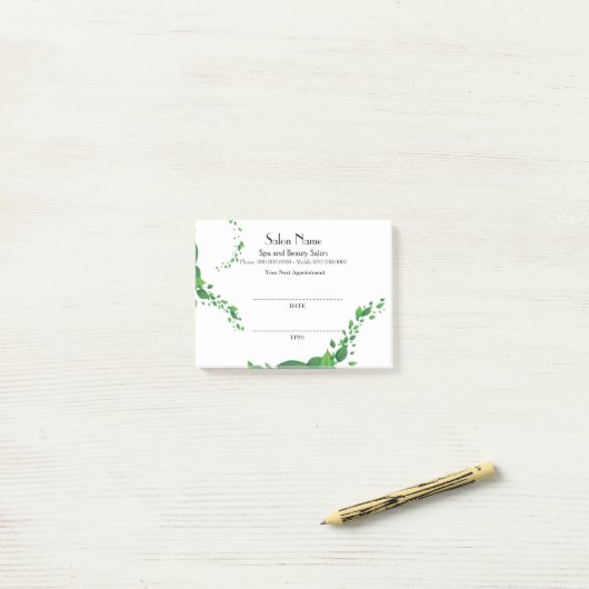 Spa en Beauty Appointment Post-it® notes (Op bureau)