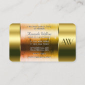 Spa en Beauty Goud en glasoptiek met Initialen Visitekaartje (Achterkant)