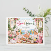 Spa- en brunchfeest kaart (Staand voorkant)