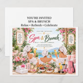 Spa- en brunchfeest kaart (Voorkant / Achterkant)