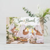 Spa- en brunchfeest kaart (Staand voorkant)