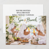 Spa- en brunchfeest kaart (Voorkant / Achterkant)