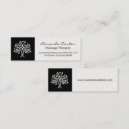 Spa en lichaamsverzorging | Japans gestructureerd  Mini Visitekaartje (Voorkant / Achterkant)