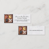 Spa en lichaamsverzorging | Wit Marmer Mini Visitekaartje (Voorkant / Achterkant)