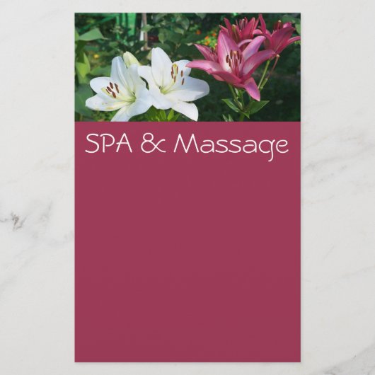 SPA en massage Briefpapier (Voorkant)
