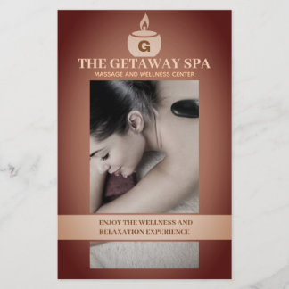 Spa en Massage Brown Beige Flyer met Prijzen