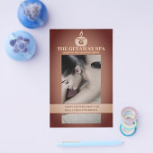 Spa en Massage Brown  Beige Flyer met Prijzen (Enkel)