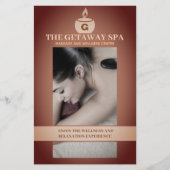 Spa en Massage Bruin  Beige Flyer met Prijzen (Voorkant)