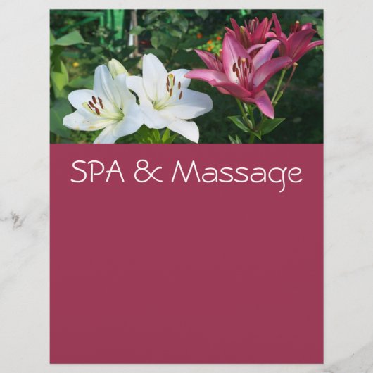 SPA en massage Flyer (Voorkant)
