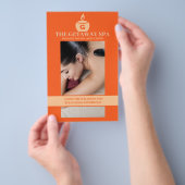 Spa en Massage Oranje en Cream Flyer (Hand)