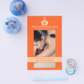 Spa en Massage Oranje en Cream Flyer (Enkel)