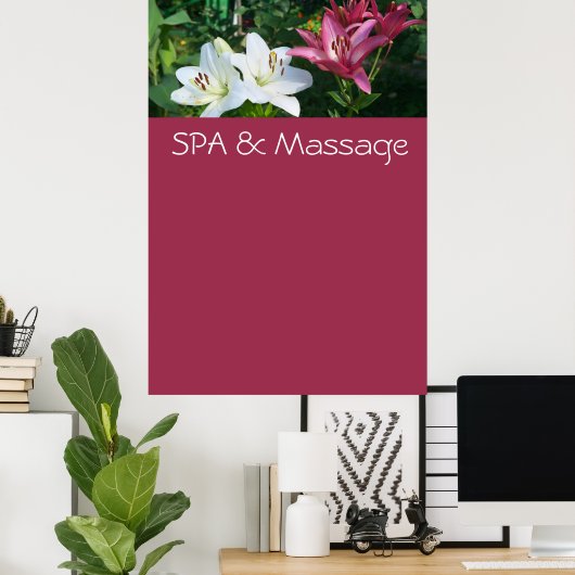 SPA en massage Poster (Thuiskantoor)