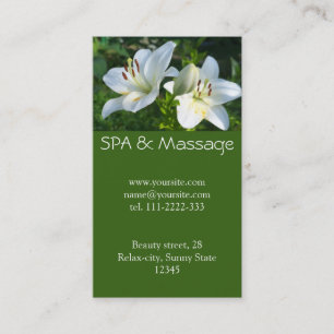 SPA en massage Visitekaartje