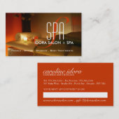 Spa en massage visitekaartje sjabloon afsprakenkaartje (Voorkant / Achterkant)
