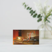 Spa en massage visitekaartje sjabloon afsprakenkaartje (Staand voorkant)