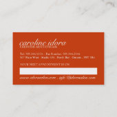 Spa en massage visitekaartje sjabloon afsprakenkaartje (Achterkant)