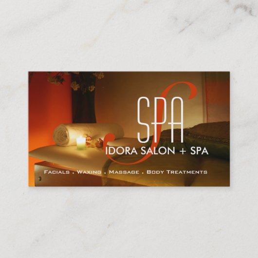 Spa en massage visitekaartje sjabloon afsprakenkaartje (Voorkant)
