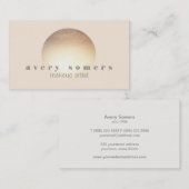 Spa en Salon Gold Circle Peach Visitekaartje (Voorkant / Achterkant)