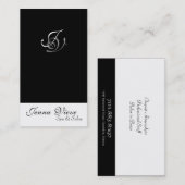 Spa en Salon Visitekaartje Monogram zwart-wit (Voorkant / Achterkant)