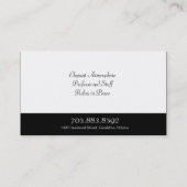 Spa en Salon Visitekaartje Monogram zwart-wit (Achterkant)