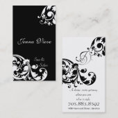 Spa en Salon Visitekaartje Monogram zwart-wit (Voorkant / Achterkant)