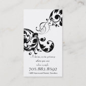 Spa en Salon Visitekaartje Monogram zwart-wit (Achterkant)