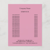 Spa en schoonheidsbedrijf gepersonaliseerde flyer (Achterkant)