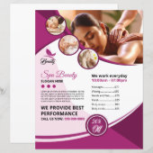 Spa en schoonheidssalon Flyer Sjabloon (Voorkant / Achterkant)
