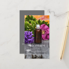 SPA Essentiële Olie Massage Aromatherapie Afspraak Afsprakenkaartje