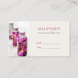 SPA Essentiële Olie Massage Aromatherapie Afspraak Afsprakenkaartje