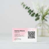 Spa Esthetische Waterverf QR Code Visitekaartje (Staand voorkant)