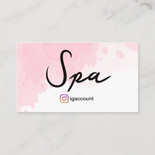 Spa Esthetische Waterverf QR Code Visitekaartje (Achterkant)