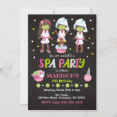 Spa-feest make-up verjaardagsuitnodiging kaart (Voorkant)