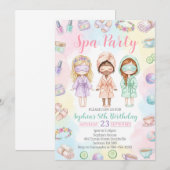 Spa feest meisjes Glam Verjaardagsfeest Kaart (Voorkant / Achterkant)