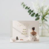 Spa Feest Minimaal Wellness Design Briefkaart (Staand voorkant)