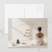 Spa Feest Minimaal Wellness Design Briefkaart (Voorkant / Achterkant)