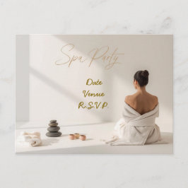 Spa Feest Minimaal Wellness Design Briefkaart