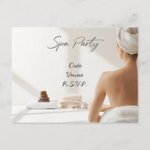 Spa Feest Minimaal Wellness Design Briefkaart