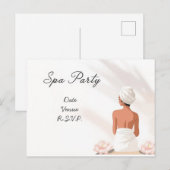 Spa Feest Minimaal Wellness Design Briefkaart (Voorkant / Achterkant)