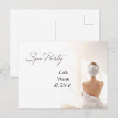 Spa Feest Minimaal Wellness Design Briefkaart (Voorkant / Achterkant)