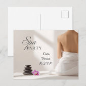 Spa Feest Minimalistisch Wellness Design Briefkaart (Voorkant / Achterkant)