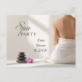 Spa Feest Minimalistisch Wellness Design Briefkaart